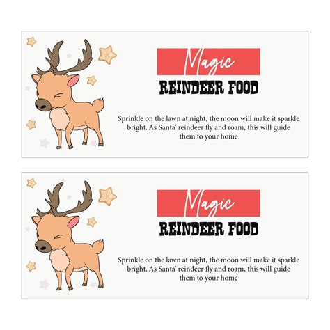 reindeer food printables
