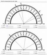 Protractor Angles Reading Worksheets Only Multiples Degrees Easier sketch template