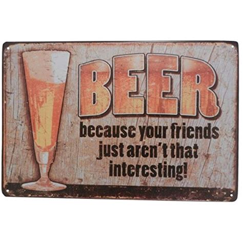 beer alcohol drinking funny tin sign bar pub diner cafe wall decor home