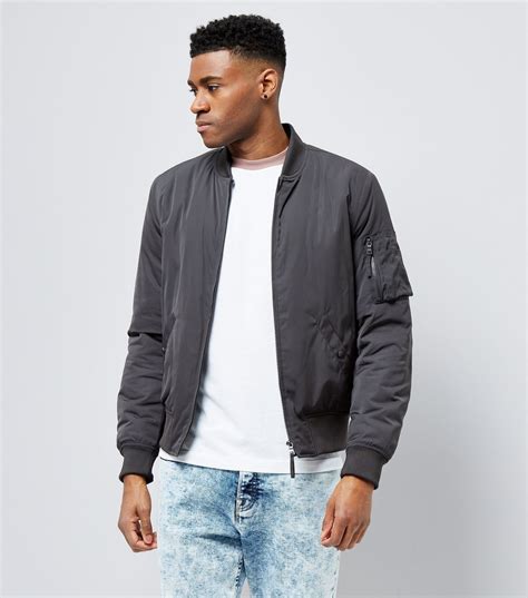 grey matte bomber jacket smart coat grey bomber jacket   latest trends shop  mens