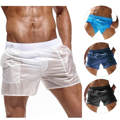 mens quick drying swim trunks pants swimwear shorts slim wear with
