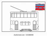 Tram Coloring Tramway sketch template
