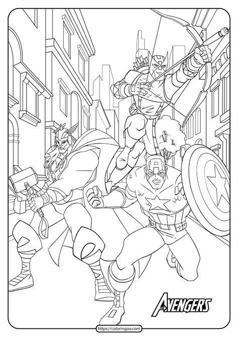 printable  avengers coloring book  pages