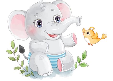 elephant watercolor cartoon elephant watercolor cute elephant png