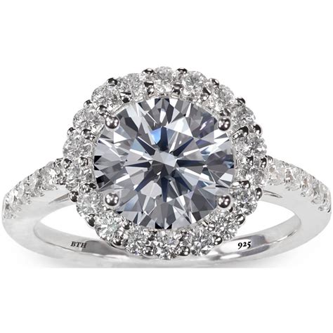 sterling silver stunning  cut simulated diamond luxury wedding engagement bridal ring