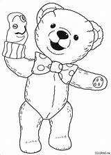 Teddy Bear Coloring Pages Puppet Template sketch template