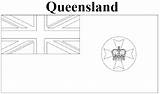 Flag Queensland Coloring State Pages Australia Geography Flags Territories States sketch template