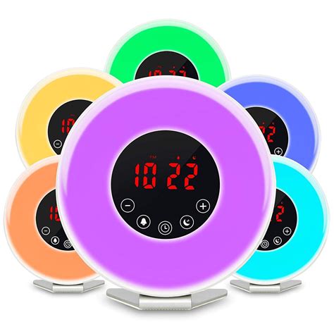 wake  light alarm clock vicrays digital radio alarm clock  bedrooms bedside  kids fm