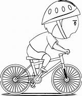 Bike Coloring Ride Kids Pages Boy Encourage Learn sketch template