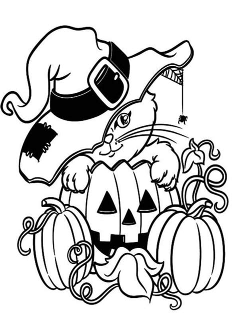 halloween cat coloring pages   gambrco