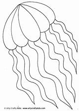 Jellyfish Qualle Artycraftykids Book sketch template