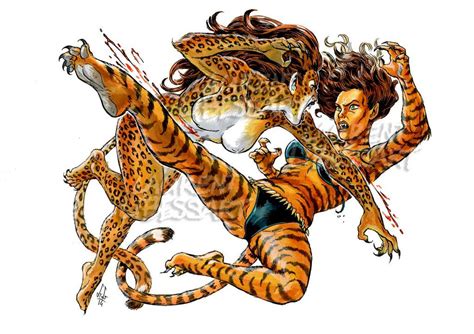 Marvels Tigra Vs Dc Cheetah Cheetah Dc Comics Tigra