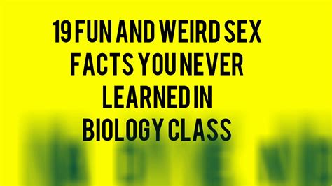 19 Fun And Weird Sex Facts You Never Learned In Biology