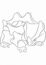 Pokemon Rhyhorn Coloring Pages Generation Kids sketch template
