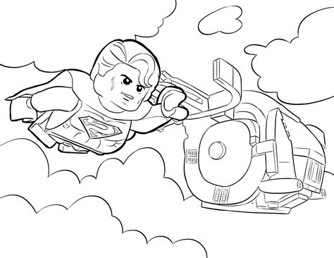 lego superman coloring pages printable  coloring pages