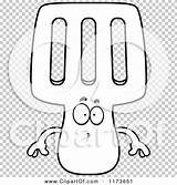 Spatula Mascot Surprised Outlined Cory Thoman Clipartof sketch template