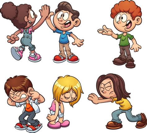 premium vector cartoon kids actions