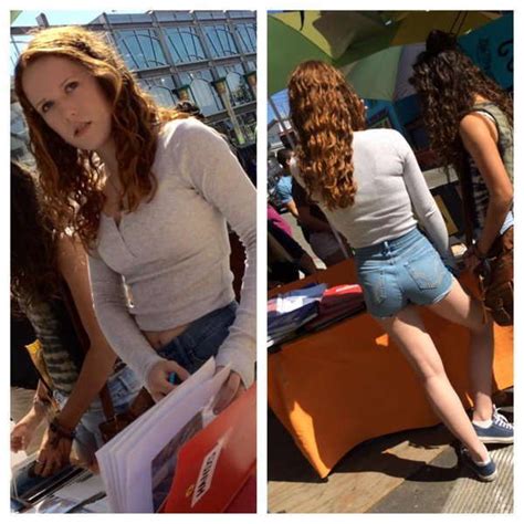 redhead girl wearing tight short shorts sexy candid girls with juicy asses