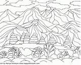 Landscape Coloring Pages Books Printable sketch template