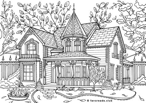 pin  christine lanthier  coloring house colouring pages adult
