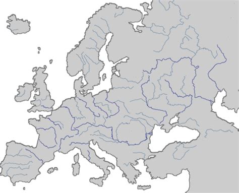 mapa rek evropy mapa