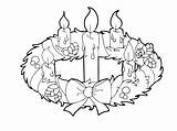 Advent Wreath Coloring Clipart Pages Candles Drawing Printable Candle Lucia Christmas St Reef Sheets Wreaths Colouring Kids Crown Print Flame sketch template