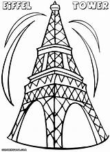 Tower Coloring Eiffel Pages Print sketch template