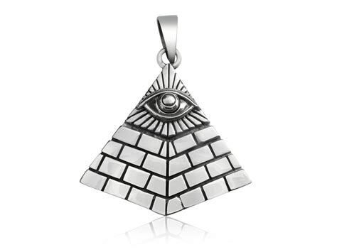 925 sterling silver pyramid egyptian eye of god horus double pair