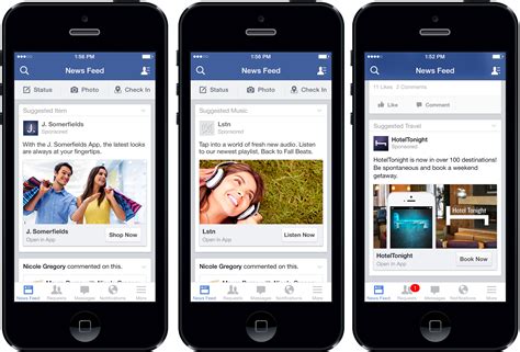 facebook updates mobile app install ads  drive engagement