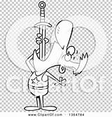 Circus Sword Entertainer Swallowing Illustration Man Royalty Clipart Cartoon Vector Toonaday sketch template