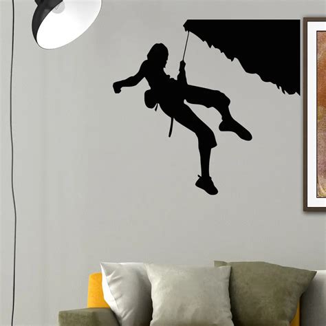 Hiking People Climbing Woman Silhouette Wall Decals Home Rooms Cool