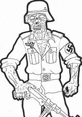 Nazi Hitler sketch template