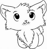 Coloring Kitten Pages Cute Printable Kids sketch template