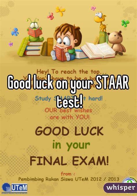 Good Luck On Your Staar Test