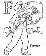 Coloring Farm Pages Farmer Colouring Library Clipart sketch template