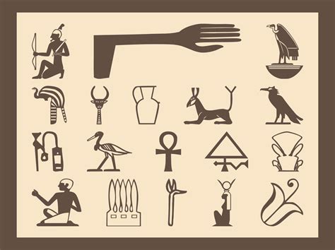 Egyptian Symbols Set Vector Art And Graphics