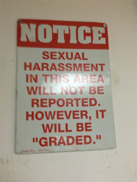 Sexual Harassment Notice At Work Funny