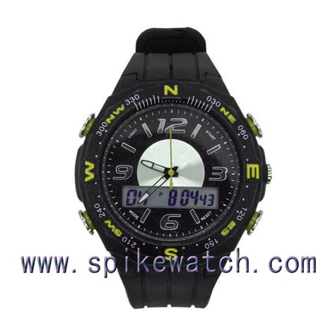 anadigit digital watch black stainless steel dual time watch ana digit