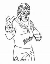 Coloring Mysterio Wrestling Rey Wwe Entertainment Pages Smackdown Mask Getdrawings Drawing sketch template