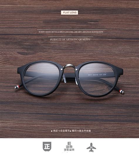 9571 Men Women High Quality Eyewear Acetate Material Round Glasses