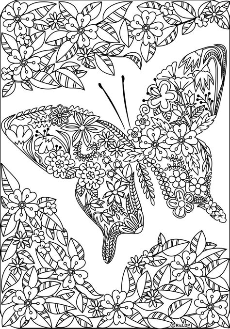coloring page butterfly  flower coloring pages  amazing flowers