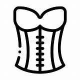 Outline Sexy Female Stock Underwear Corset Icon Illustration Vector sketch template