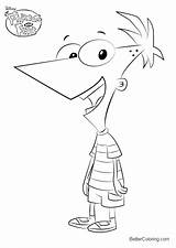 Phineas Ferb Draw Coloring Pages Flynn Drawing Step Drawings Tutorials Easy Cartoon Printable Kids Adults Character Drawingtutorials101 Tutorial Choose Board sketch template
