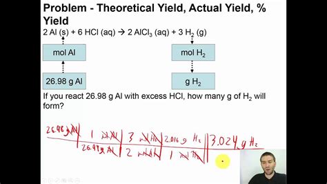 chapter   problem theoretical yield actual yield  percent yield youtube