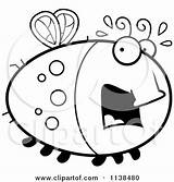 Outlined Scared Chubby Fly Clipart Cartoon Thoman Cory Coloring Vector 2021 sketch template