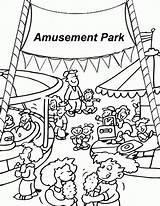 Coloring Pages Park Fair Amusement Carnival County Clipart Color Food Print Printable Getcolorings Popular Coloringhome sketch template
