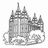 Salt Lake City Temple Clipart Coloring Pages Lds Seminary Temples Watercolor Colouring Printable Mormon Choose Board Designlooter sketch template