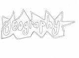 Colouring Geography Subjects School sketch template