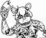 Fnaf Coloring Pages Animatronics Freddy Nightmare Fazbear Draw Toy Trending Days Last sketch template