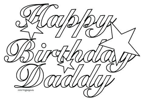 happy birthday dad printable coloring pages  getcoloringscom
